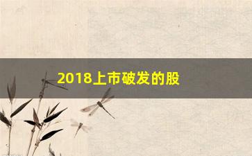 “2018上市破发的股票有哪些